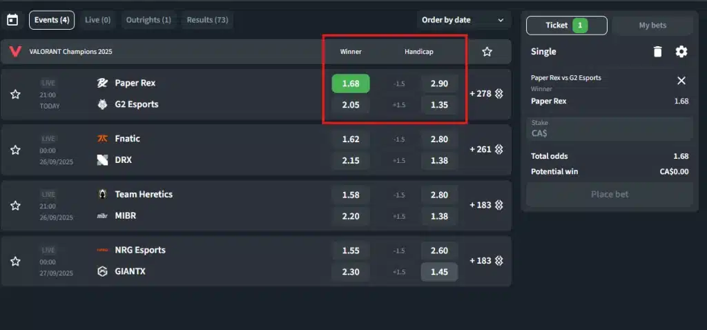 Sportsbet.jp VCT betting image 6